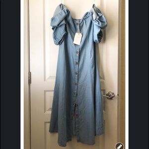 Zara premium button denim dress